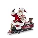 Kurt Adler 13.25 Inch Coca-Cola Battery-Operated Santa Train with LED Garland, Red, CC5171