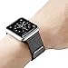 LUNANI Compatible for Apple Watch Band 42mm 44mm, Stainless Steel Mesh Sport Wristband Loop with Adjustable Magnet Clasp for iWatch Series 1 2 3 4, Black