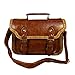 UonBox Women's British Vintage PU Leather Patchwork Satchel Shoulder Handbag Coffee