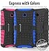 Fosmon [RUGGED] Nokia Lumia 630, Nokia Lumia 635 Case - HYBO-RAGGED Heavy Duty Hybrid Protective Cover with Kickstand - Retail Packaging (Black)