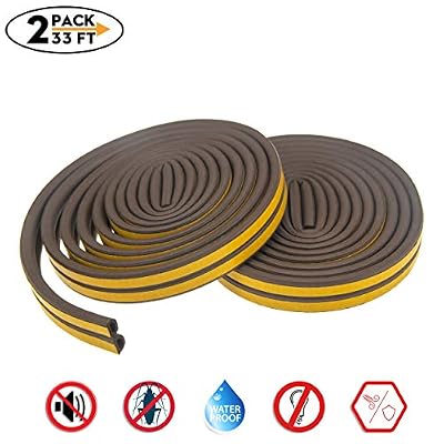 Insulation Weatherproof Doors and Windows Soundproofing Seal Strip, Collision Avoidance Rubber Self-Adhesive Weatherstrip