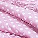 Mizone Lia Cozy Comforter Set - Polka Dots with Ruffle Design, All Season Down Alternative Cozy Bedding with Matching Shams, Decorative Pillow, Pink Twin/Twin XL Piece