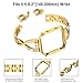 TOYOUTHS Compatible with Fitbit Blaze Bands for Women, Metal Bands X-Link Rhinestone Replacement Accessory Straps Smart Watch Wrist Bands, Gold