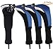 FINGER TEN Golf Club Head Covers Woods Hybrids Value 2/3/4 Pack, Headcovers Men Women 3 5 7 X with Interchangeable Number Tag, Fit All Wood Hybrid Clubs