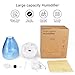 Ultrasonic Cool Mist Humidifier DONGSHEN 1.7L Capacity Diffuser Humidifiers Portable Personal Humidifier Max 12 Hours Automatically Shut-off 7 Colors Changeable LED Light