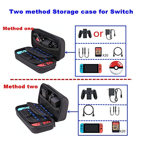 image for Vikena Hard Carrying Case for Nintendo Switch Fits AC Adapter Console 