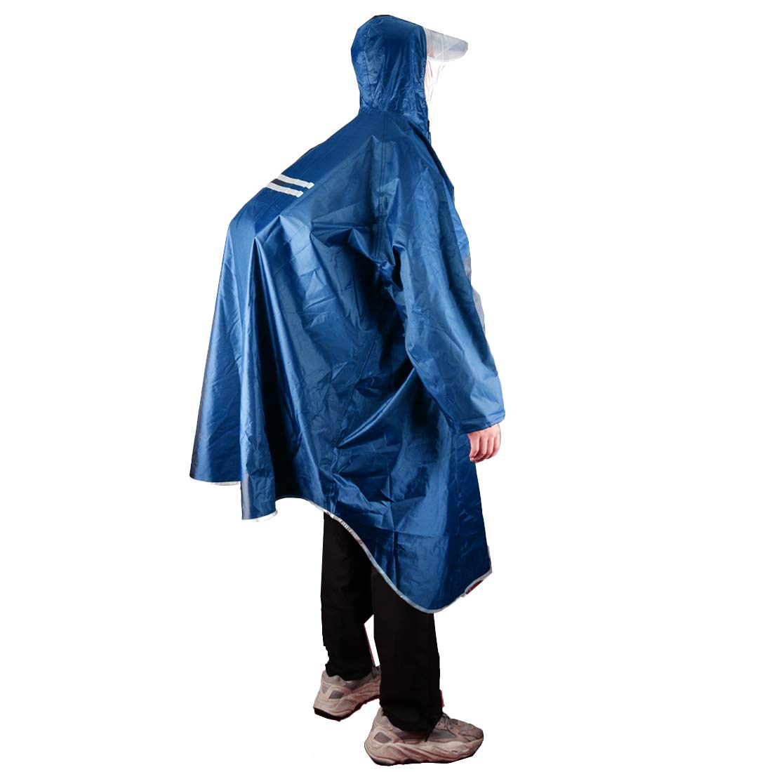 MAGARROW Outdoor Rain Poncho Waterproof Reflective Raincoat Poncho for Men Women Adult Outdoor Cycling Camping Hiking (Blue)