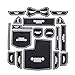 YOCTM For Jeep Wrangler JL 2018 Unlimited 4 Doors Silencer Pad Cushion Non-Slip Gate Slot Cup Holder Mats Auto Interior Door Slot Mat Parts Accessories (White - luminous)