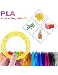 7TECH filamento para lapicera 3D, 480 pies lineales. ABS 1.75 mm + libro electrónico con 100 plantillas. Paquetes de 24, brilla en la oscuridad.