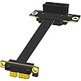GLOTRENDS 100mm PCIe 3.0 X1 Riser Cable for M.2, WiFi, Firewire, USB, Sound Cards, etc