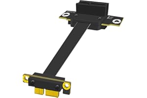 GLOTRENDS 100mm PCIe 3.0 X1 Riser Cable for M.2, WiFi, Firewire, USB, Sound Cards, etc
