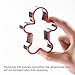 FASAKA 3pcs Gingerbread Man Cookie Cutters Set Gingerbread Boy Shape Mould with Red Environmental PVC
