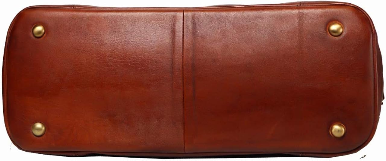 Superior Leather - Women Genuine Leather Handbag Shoulder Bag Full Grain Real Leather Cognac SLG-2 - Image 5