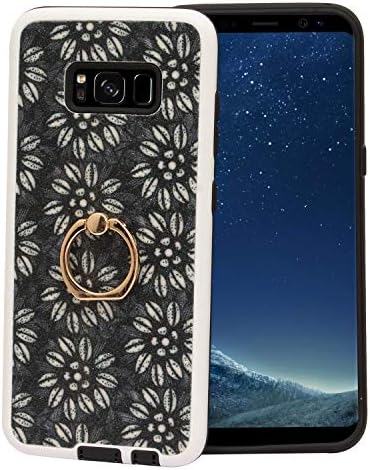 Digikart Hybrid Shock Proof Premium Black Mobile Back Cover Case with Ring for Samsung Galaxy S8
