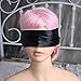 Satin Blindfold Soft Eye Mask Band Blinder Comfortable Costume Sleep Masks for Game Play (White+Black)