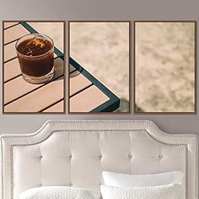 signwin 3 Piece Framed Canvas Wall Art Coffee...