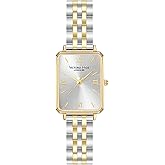 VICTORIA HYDE Two Tone Womens Watch, Classic Rectangular Silver and Gold Watches for Women
