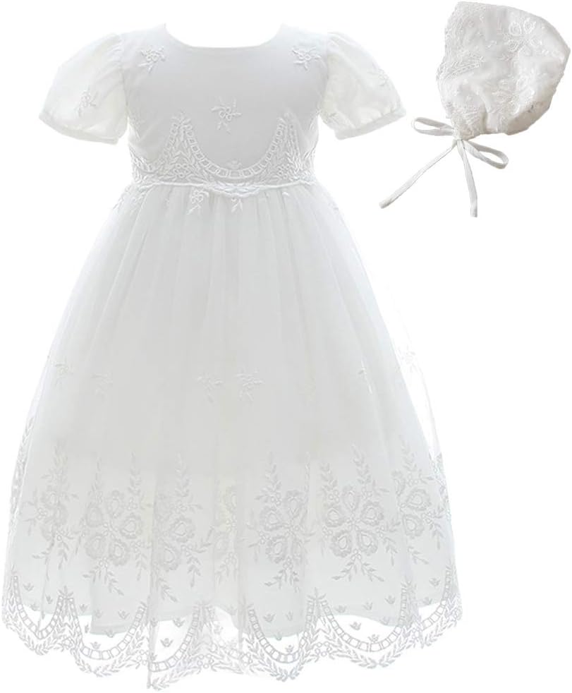 Meiqiduo Baby Girl Christening Dress Baptism Gowns Princess Wedding Party Formal Dresses