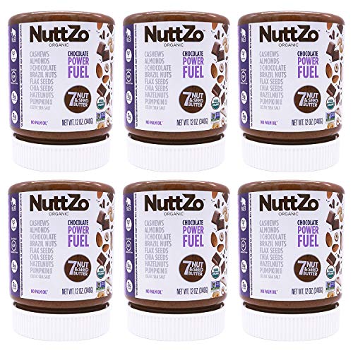 NuttZo Chocolate Power Fuel Nut Butter, Smooth, Organic, 7 Nuts & Seeds