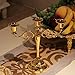 Happy Lifestyles Classic Beautiful Metal Candle Stick Candle Holder 3 Stands Golden