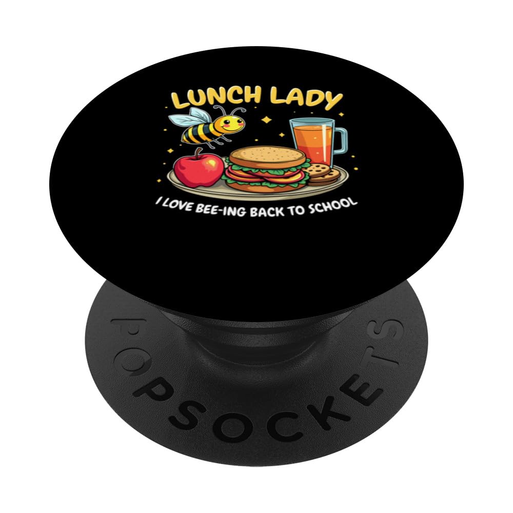 Crazy L unch Lady Back To School PopSockets Swappable PopGrip
