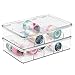 mDesign Art Supplies and Crafts Organizer Box for Washi Tape, Ribbon - 5 Compartments, Clear