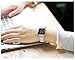 V-MORO Resin Bands Compatible Apple Watch Bands 38mm 40mm iWatch Women Series 4/3/2/1, Luxury Metal Stainless Steel Metal Wristband Bracelet Strap (White/Copper, 38mm)
