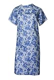 Women's Adaptive Poly Cotton Backwrap Gown - Blue