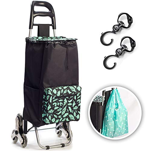 LASTORA Shopping Cart Stair Climber Cart, Foldable Compact Grocery