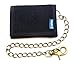 Hempy's Hemp Tri-fold Wallet with Chain – Black – One Size