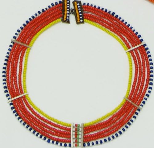 Maasai Girl's Red Ring Necklace
