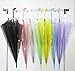 Kurop 2 pack Clear Transparent Rain Umbrella Parasol (White 2 pack)