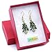 Happy Colorful Christmas Tree Earrings Hoop Dangle Drop Style