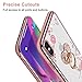 iPhone Xs Case,iPhone X Case,WATACHE Glitter Sparkly Diamond Secret Garden Floral Butterfly Clear Back Soft TPU Case Bling Shiny Rhinestone Ring Grip Holder Stand iPhone Xs/X (5.8