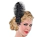 Amscan Roaring 20S Costume Party Jazzy Flapper Flower Hair Clip, Black, One Size