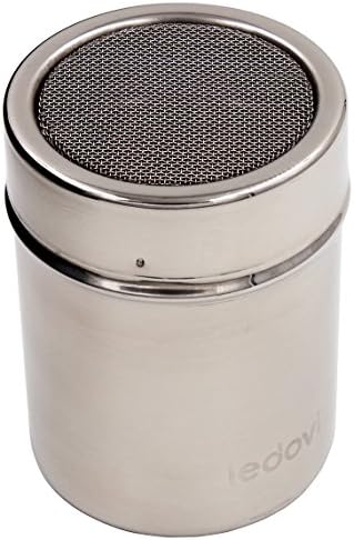 ledovi 4 Ounce Premium Stainless Steel Sugar Shaker with Lid - Professional Results with Minimum Effort