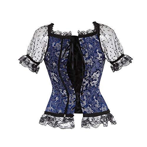 Zooma-Donna-Sexy-Corsetto-Bustino-Raso-Lacci-Burlesque-TopUnterwasche-Bustino