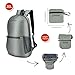 ZOMAKE Lightweight Hiking Backpack Water Resistant,20L Packable Daypack Foldable Small Backpack for Travel(Silvery-B)