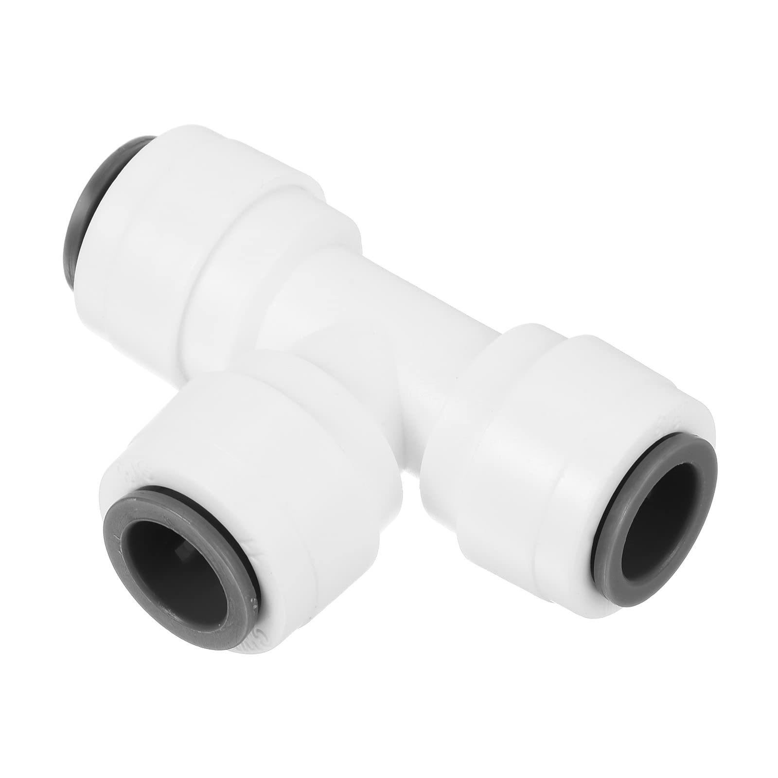 PATIKIL 3/8" Push to Connect Tee Fittings, T Shape Water Line Fitting for RO Water System, White