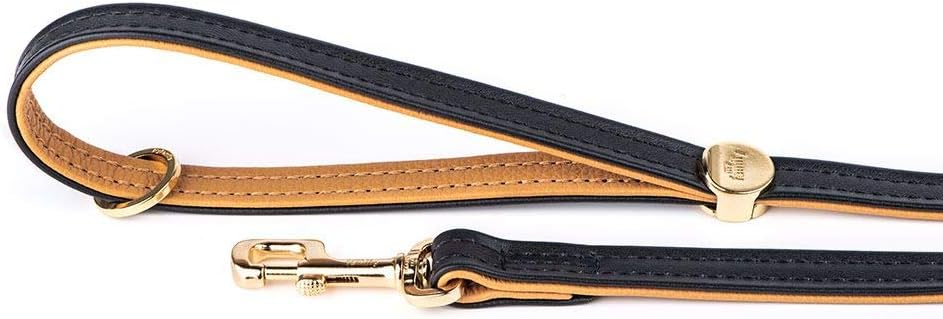 MyFamily Leather leashes Made in Italy Hermitage Collection, Black, 1,6/110 cm