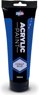 Zieler 120ml Acrylic Paint Colbolt Blue Premium Art Craft Paint