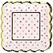 Amscan Party Supplies Mini Paper Scalloped Square Plates-Pink, Multicolor