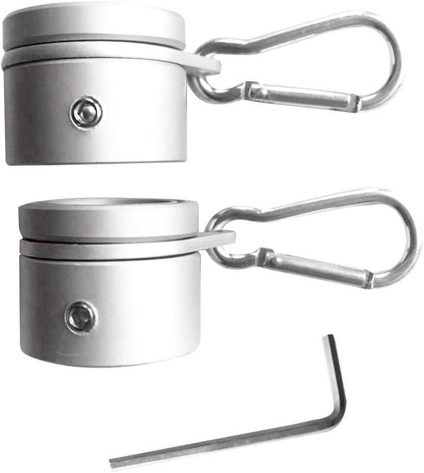 Tookie 2Pcs Flag Pole Rings, Aluminum 360 Degree Rotating Flagpole Flag
