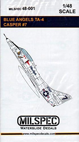 MilSpec Decals CAMMS48001 1:48 Blue Angels TA-4 Skyhawk Casper #7 [WATERSLIDE Decal Sheet]