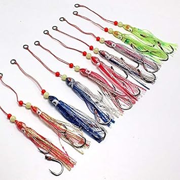 Amazon タコベイト 仕掛け タグリ鉛替針 インチク 11 5cm 5色 10本セット 46z8 46z8 ルアー