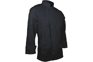 ChefsCloset Long Sleeve William Chef Coat, Modern Zipper Chef Jacket