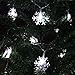 Homeleo 50 Led Cold White Snowflake LED Fairy Lights with Remote Control, Battery Powered Snowflake Shaped LED String Lights for Christmas Outdoor, Party, Wedding, New Year, Garden Décor