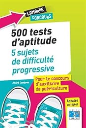 500 tests d'aptitude, 5 sujets de difficulté progressive