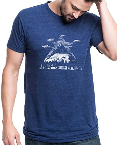 Black LanternNature T-Shirt by Black Lantern - Mountain and Clouds Tri-Blend Graphic Tees - Sizes Small to 2XL Available - Mountain Wild Indigo Tee Shirt