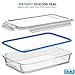 Glass Casserole Dish with Lid - (Set of 2) 12x8 Inch Freezer-to-Oven Safe Baking Dish and Airtight Food Storage Containers, Large Bakeware Pan for Casseroles, Lasagna or Store Leftover Food, 64 Ounce